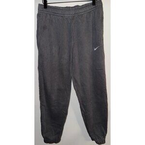 Nike Jogger Pants Women’s Size Medium Button Back Pocket Grey Cotton Polyester